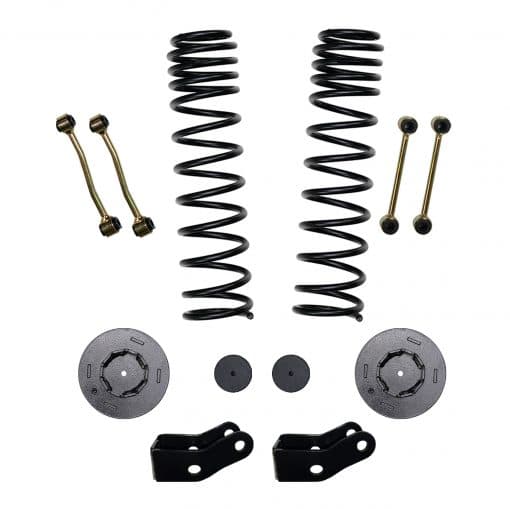 Skyjacker 2.5 Inch Front Dual Rate Long Travel Coil Spring Lift Kit with Rear Metal Coil Spring Spacers and Shock Extensions 2020-2022 Jeep Gladiator JT Rubicon Skyjacker