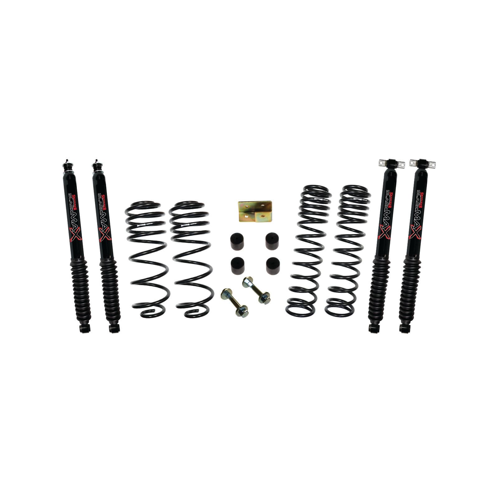 2.5 Inch Dual Rate Long Travel One Box Kit With Black Max Shocks TJ/LJ 1997-2006 Jeep Wrangler/Unlimited Skyjacker product image
