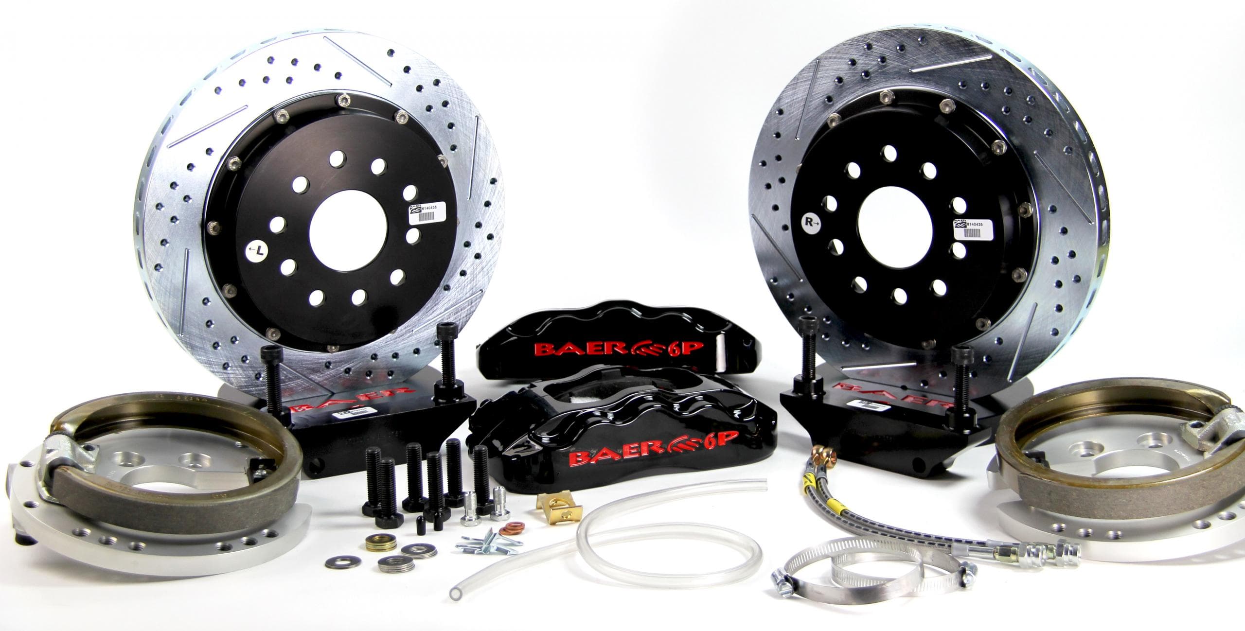Baer Brake Systems Brake System 14 Inch Rear Pro+ w/Park Brake Black Ford 9 Inch 5 on 4.5 Torino Bearing BAER Brakes