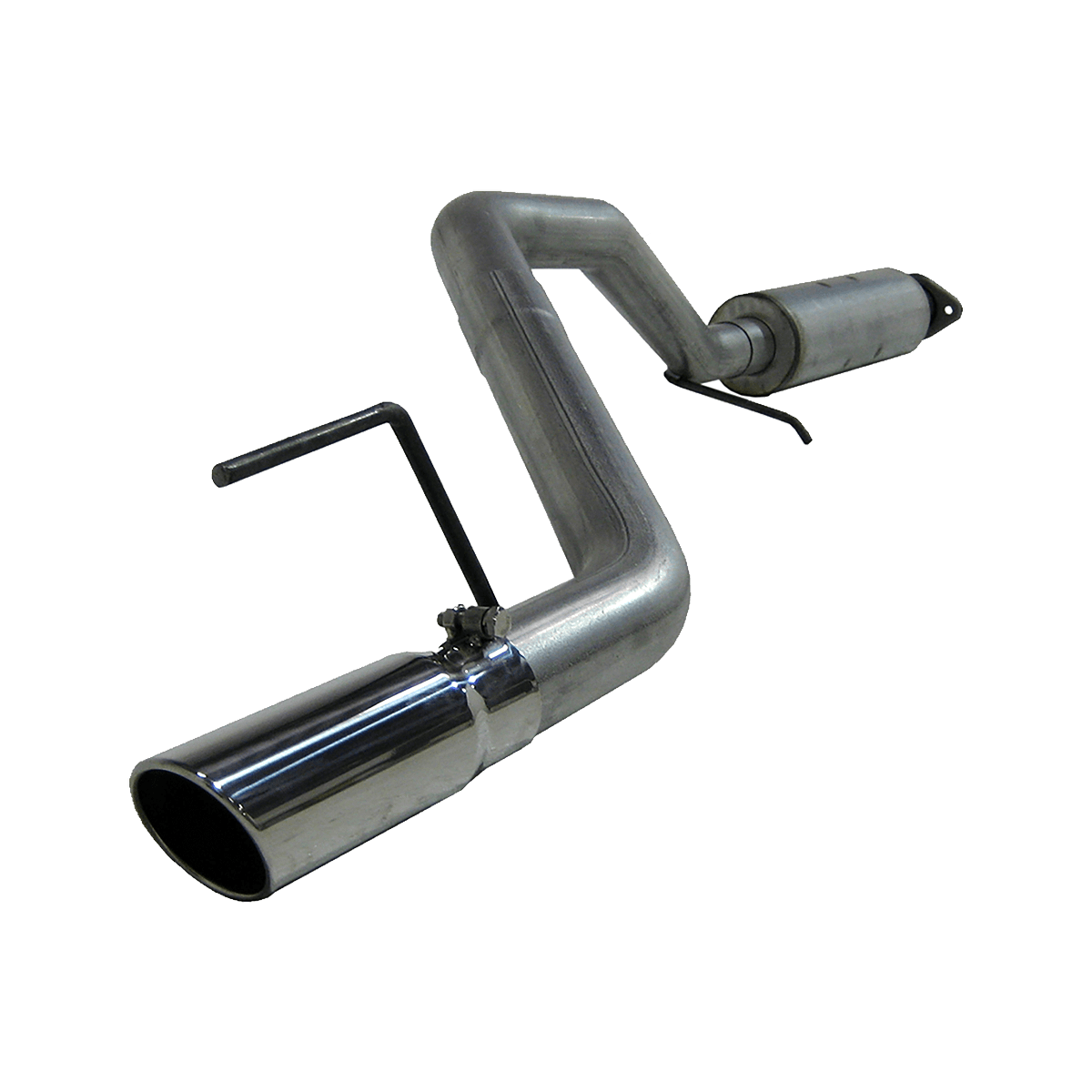 Armor Lite Cat Back Exhaust System; 3 in.; Incl. Ext. Pipe w/Flange/Muffler/Over Axle Pipe/Tailpipe/Hardware/4 in. OD Tip; Single Side Exit; Aluminized; product image