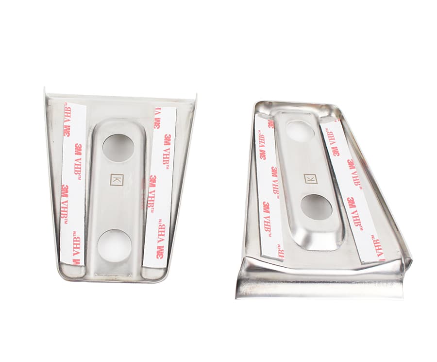 Jeep JK Hood Hinge Overlays Pair 07-18 Wrangler JK Polished Silver Kentrol product image