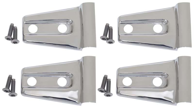 Jeep JK Door Hinge Overlays 4 Pieces 2 Door 07-18 Wrangler JK Polished Silver Kentrol product image