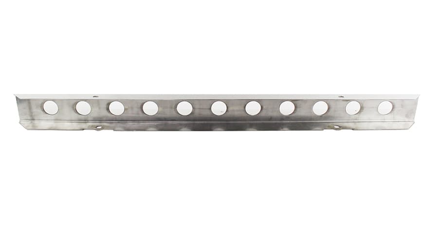 Kentrol Jeep YJ 54 Inch Front Bumper with holes 87-95 Wrangler TJ Polished Silver Kentrol