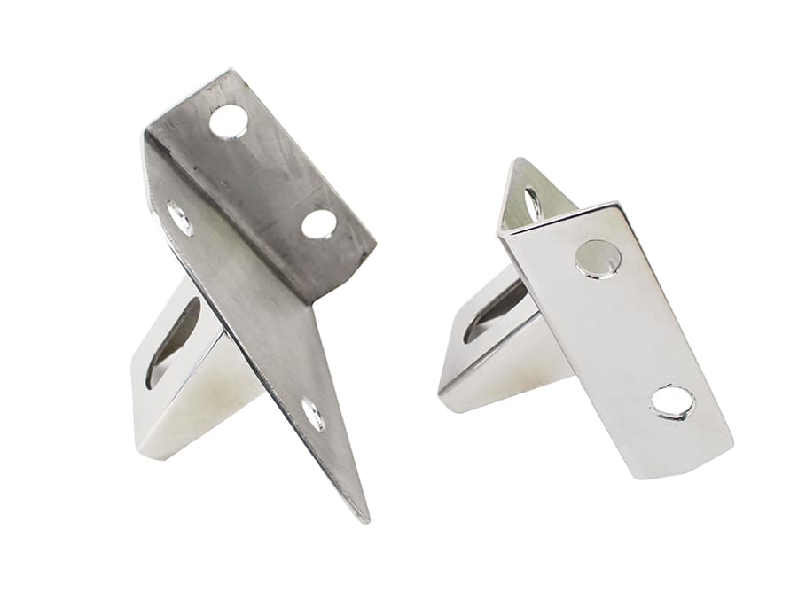 Jeep CJ/YJ LED Light Bar Bracket Pair 76-95 CJ and Wrangler YJ Polished Silver Kentrol product image