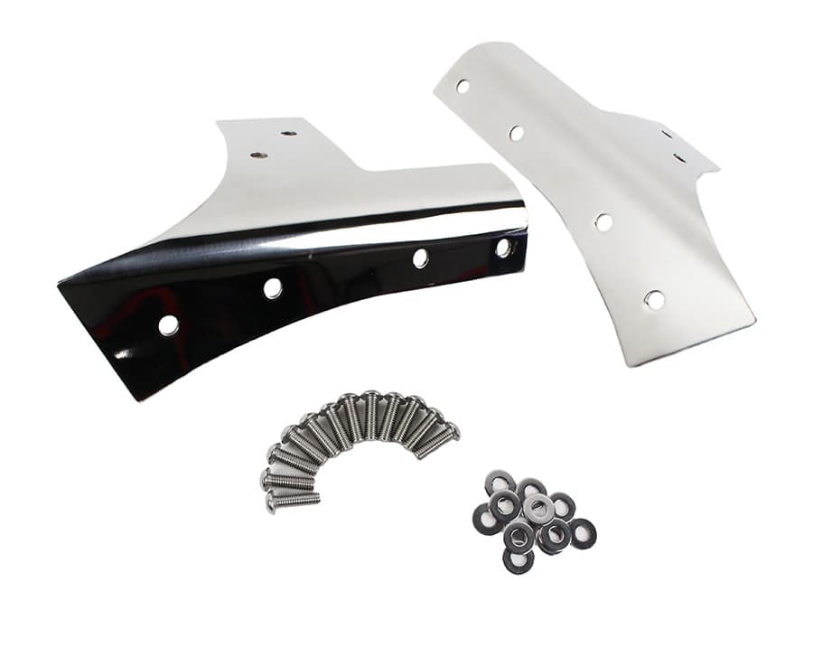 Jeep JK Windshield Supports Pair 07-18 Wrangler JK Polished Silver Kentrol product image