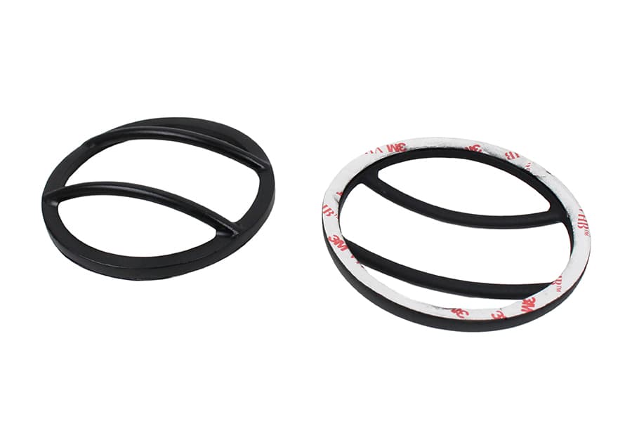 Jeep JK Fog Light Cover Pair 07-18 Wrangler JK Powdercoat Black Kentrol product image