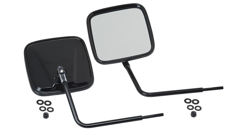 JEEP CJ/YJ/TJ/JK Outback Mirrors Pair 76-18 CJ and Wrangler YJ/TJ/JK Powdercoat Black Kentrol product image