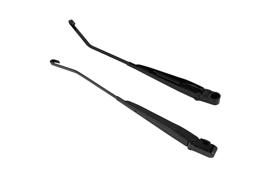 9706 WRANGLER PAIR OF WINDSHIELD WIPER ARMS JHOOK STYLE STAINLESS STEEL 2 STAGE GLOSS POWDER COAT product image