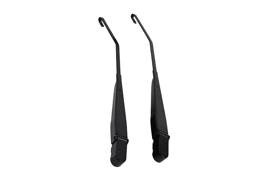 9706 WRANGLER PAIR OF WINDSHIELD WIPER ARMS JHOOK STYLE STAINLESS STEEL 2 STAGE GLOSS POWDER COAT product image