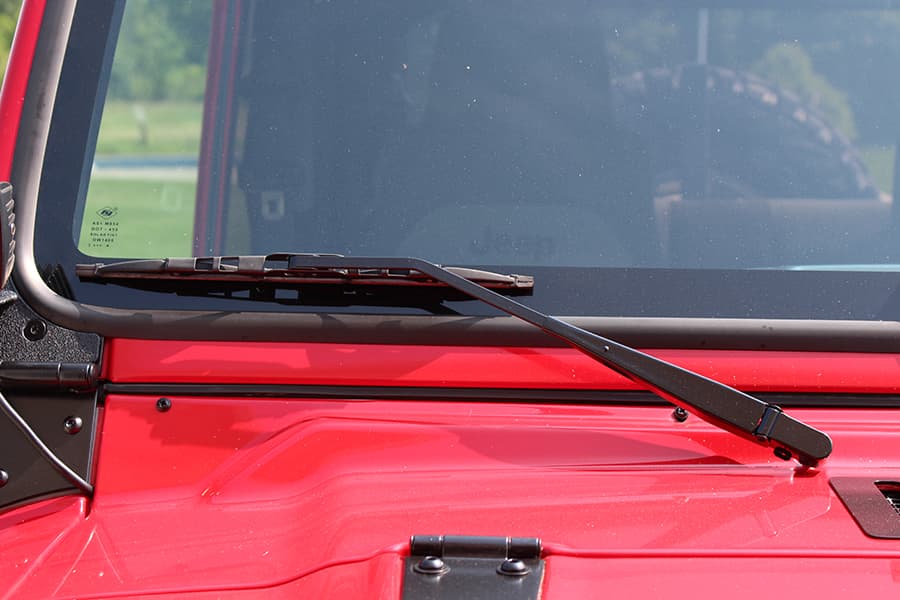 9706 WRANGLER PAIR OF WINDSHIELD WIPER ARMS JHOOK STYLE STAINLESS STEEL 2 STAGE GLOSS POWDER COAT product image