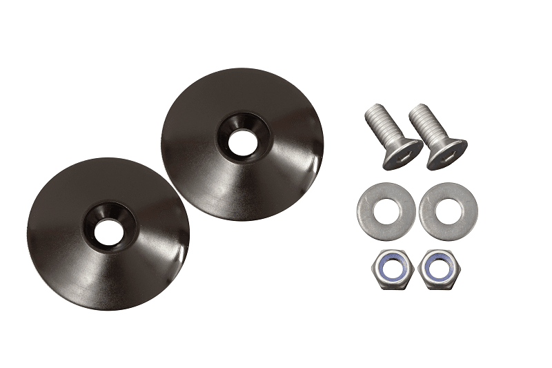 Jeep Wrangler Hood Bumper Deletes For 97-19 Wrangler JK/TJ Black Powdercoat Stainless Steel Kentrol product image