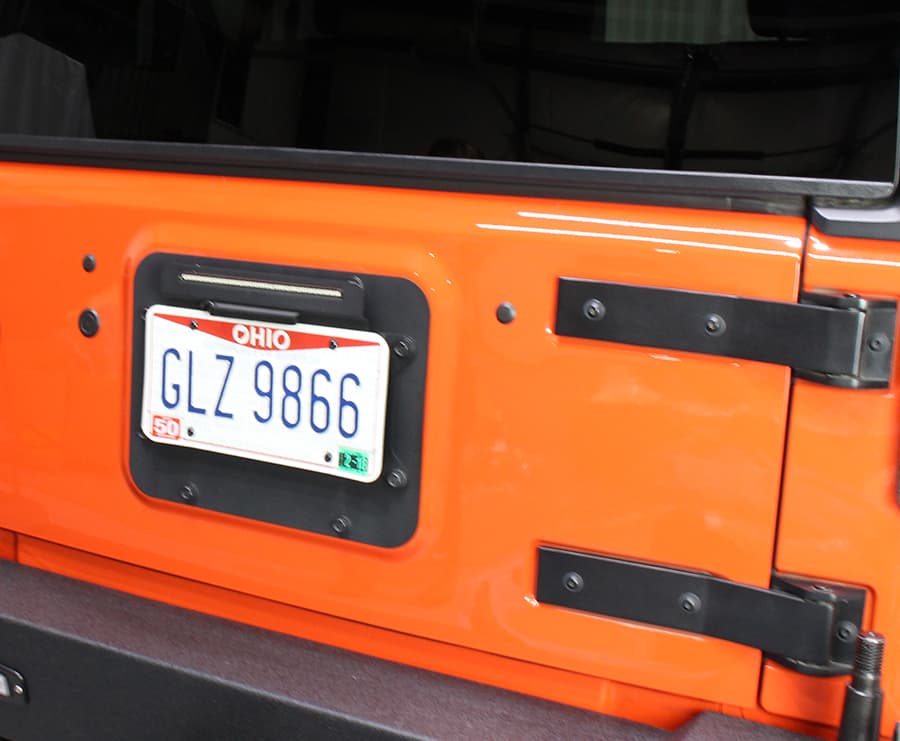 Jeep JK Tailgate Plug (set) 07-18 Wrangler JK Powdercoat Black Kentrol product image