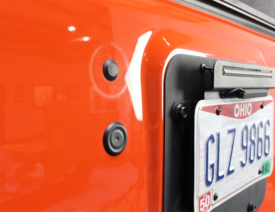 Jeep JK Tailgate Plug (set) 07-18 Wrangler JK Powdercoat Black Kentrol product image