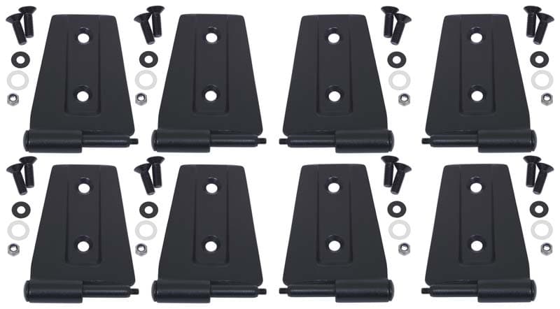 Jeep JK Door Hinge Set 8 Pieces 4 Door 07-18 Wrangler JK Textured Black Kentrol product image