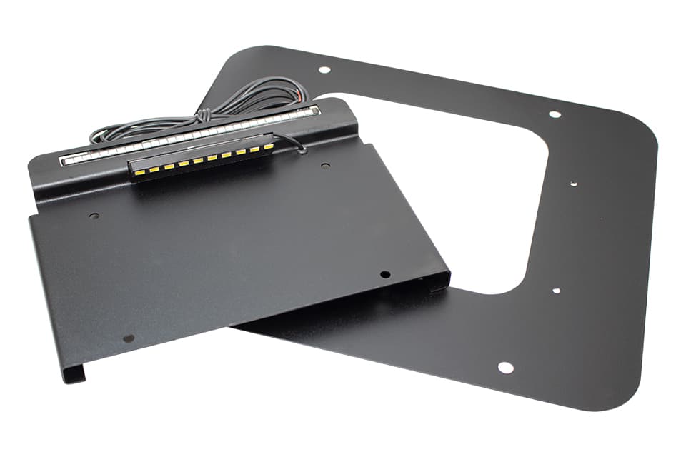 Kentrol 9706 WRANGLER BACK SIDE LICENSE PLATE MOUNT WITH LED 2 STAGE GLOSS POWDER COAT