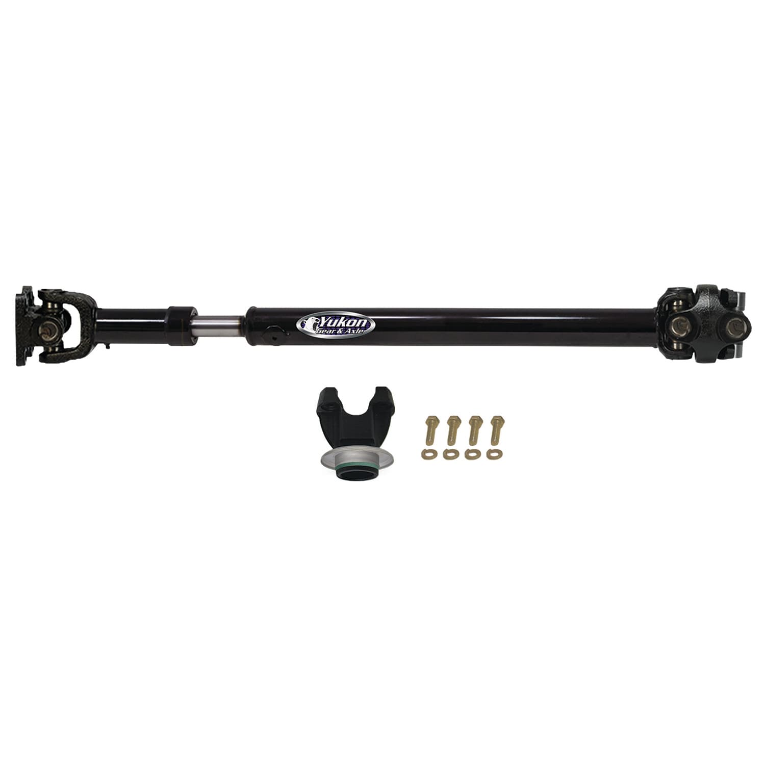 Yukon Gear and Axle Yukon OE-style Driveshaft for 12-17 JK front. 1310 U/Joint. Fits 2-door and 4-door Rubicon and non-Rubicon. Automatic transmission only. Recommended up to 2.5" Lift w/ 33" Tires.