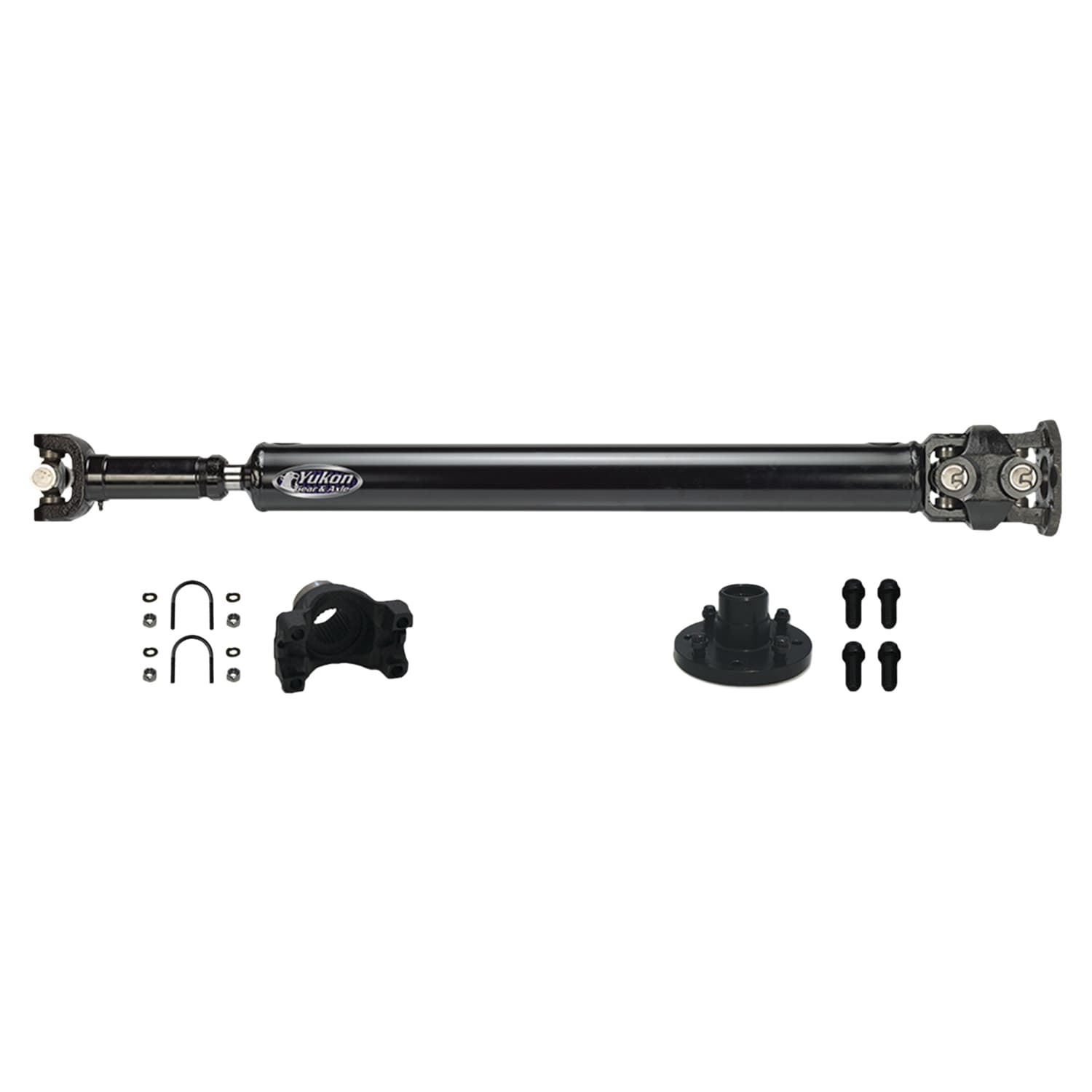 Yukon Gear And Axle Yukon Heavy Duty Driveshaft for 07-11 JK front. 1350 U/Joint. Fits 2-door and 4-door Rubicon and non-Rubicon. Fits Automatic & Manual Transmissions. Recommended for stock to 4.5" Lifts with up to 37" Tires.