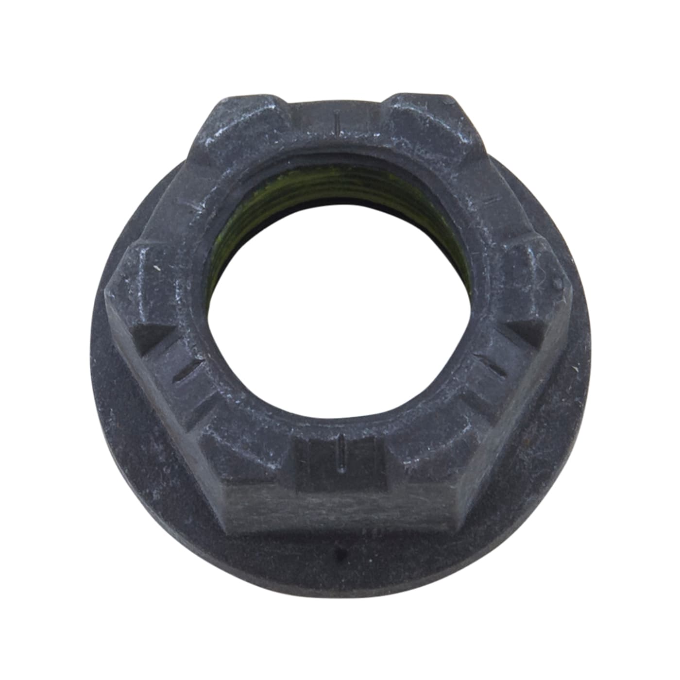 Yukon Gear And Axle Chrylser Fine Spline Pinion Nut For Chrylser 7.25 Inch 8 Inch 8.25 Inch 8.75 Inch And 9.25 Inch 7.25 8.0IFS 8.25 9.25(8.75 Fine Spline)Flanged Locking Pin Nut Chy Yukon Gear
