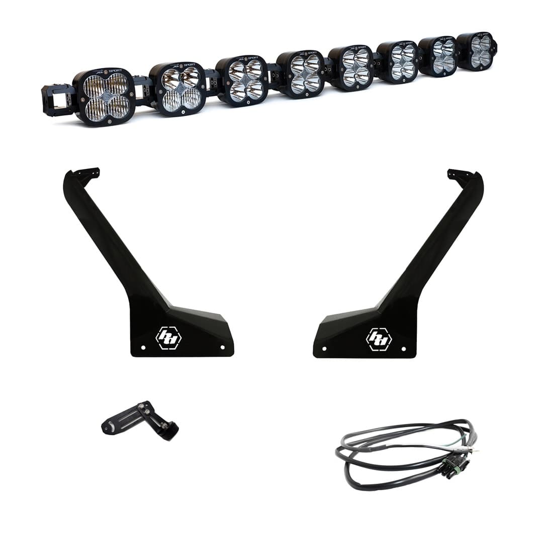 Jeep JL/JT Roof Bar LED Light Kit 8 XL Linkable w/Upfitter Baja Designs product image