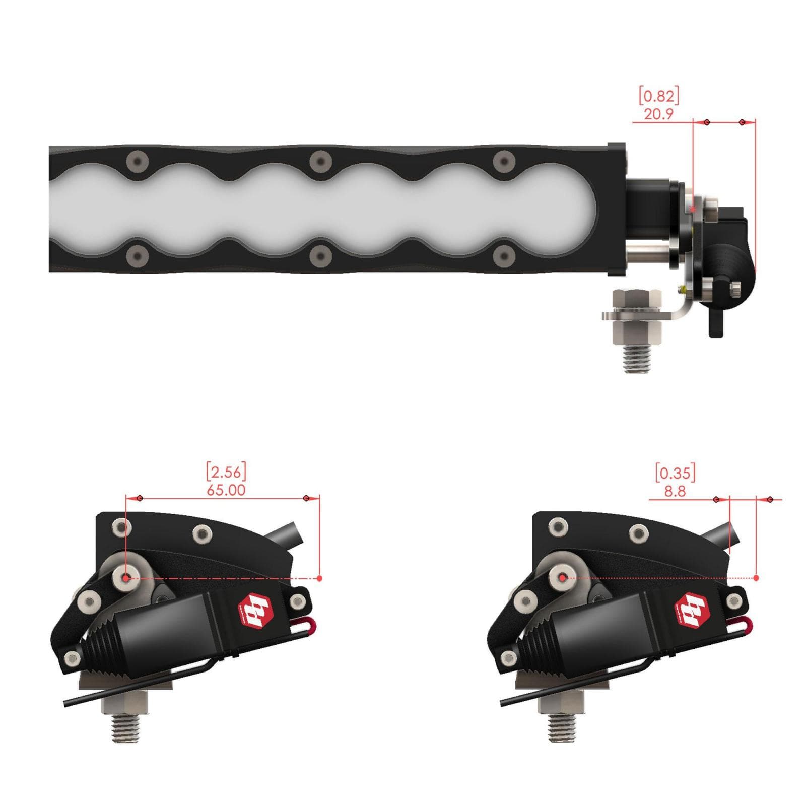 Reflex Light Actuator Kit S8 Single 10 Inch Light Bar Baja Designs product image