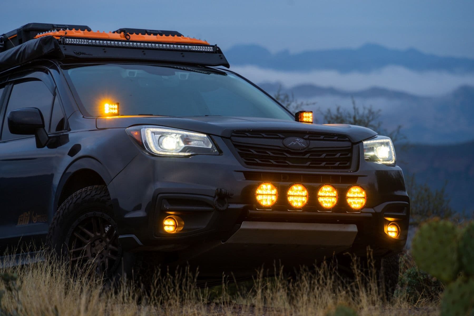 360-Series LED Off-Road Light; 6 in.; Spot Beam; w/Amber Pro Lens; Pair; product image