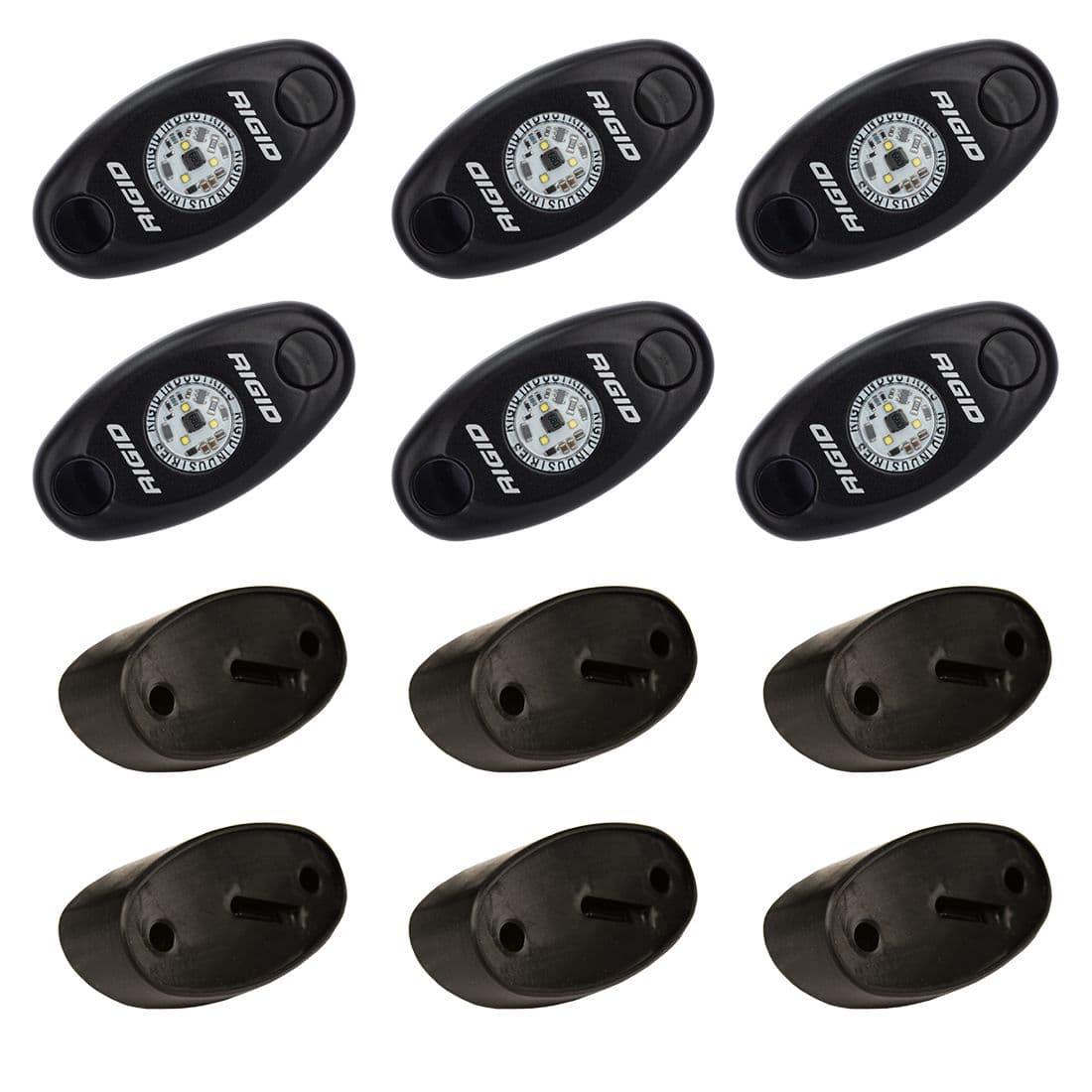 RIGID A-Series LED Universal Rock Light Kit, High Power Cool White, Set Of 6 product image
