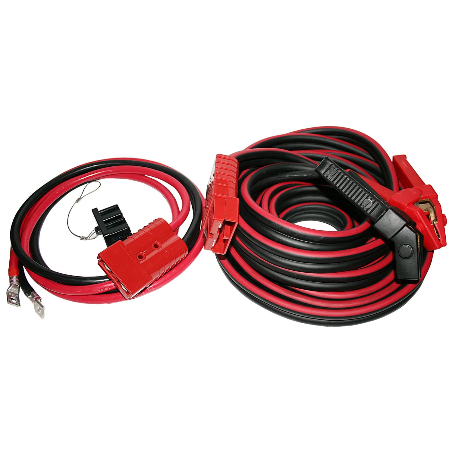 Bulldog Winch Booster Cable Set 5 Ft x 1/0 Gauge W/Quick Connects and 7.5 Ft Truck Wire Bulldog Winch