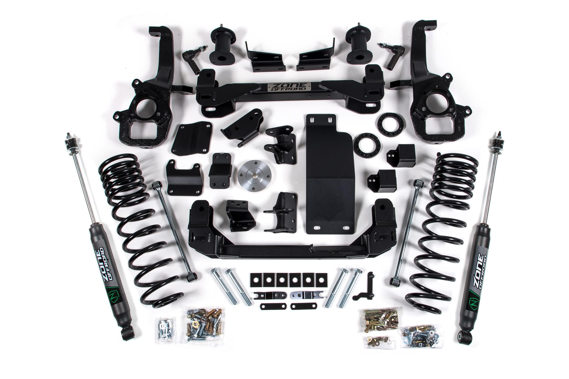 Zone Offroad 20-23 RAM 1500 4WD 6 Inch Front 5 Inch Rear Lift Kit With OE 22in Wheels Fox Shocks Zone Offroad