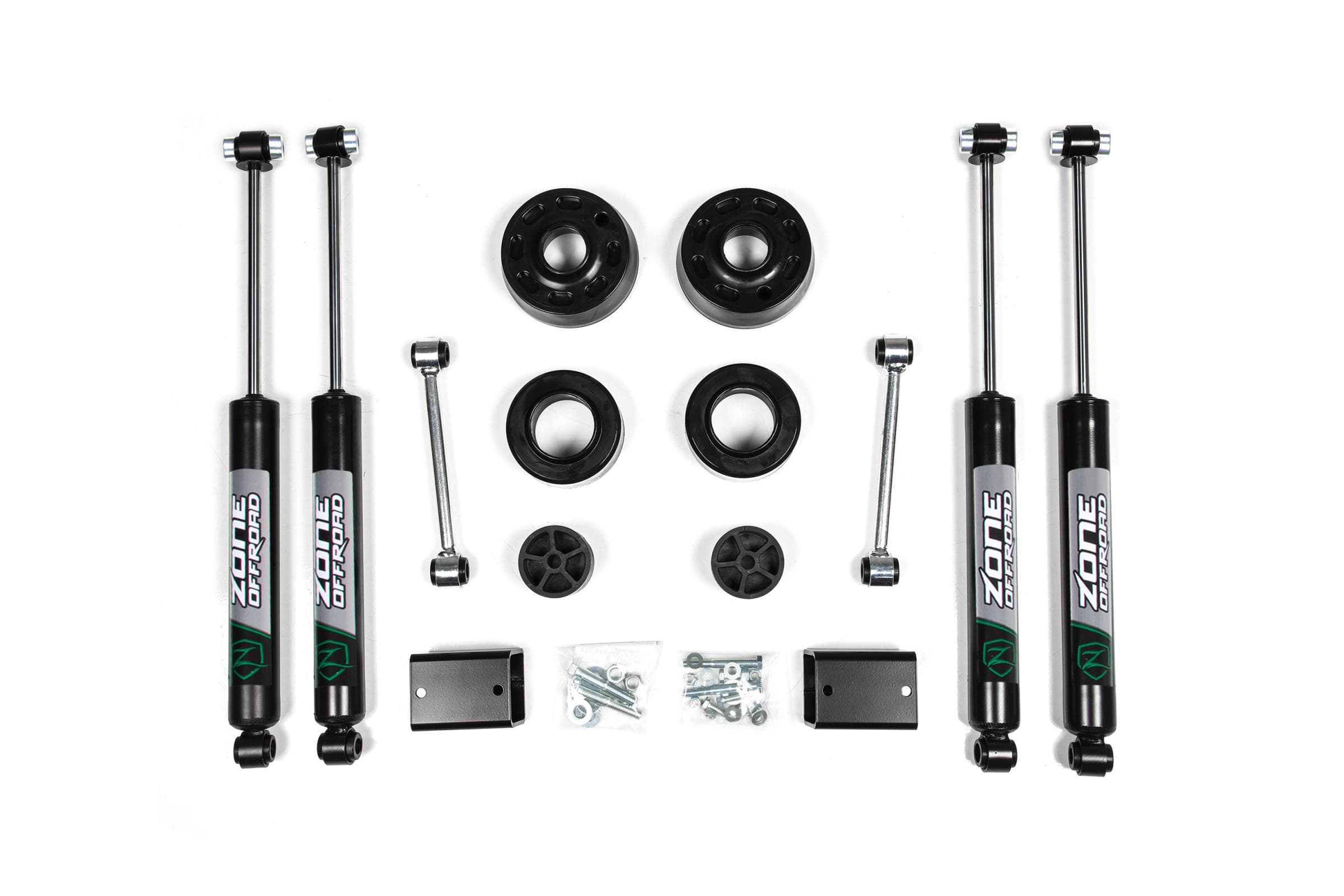 18-24 Jeep Wrangler JL 2 Inch Coil Spring Spacer Lift Kit With Nitro Shocks Zone Offroad product image