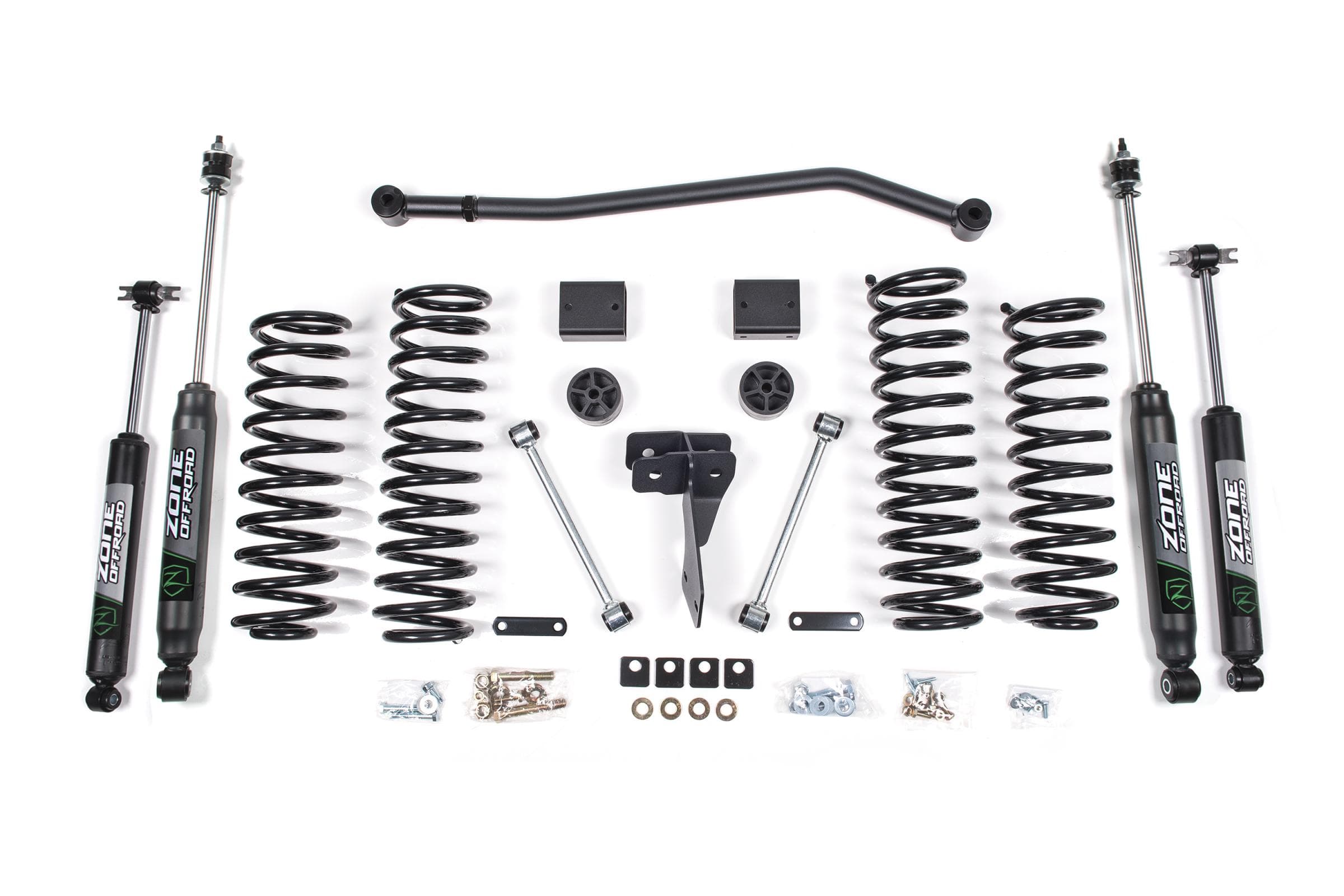 12-18 Jeep Wrangler JK 4 Door 4 Inch Coil Spring Lift Kit With Nitro Shocks Zone Offroad product image