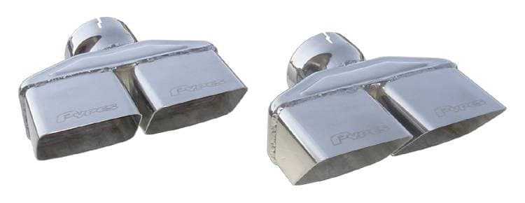 Exhaust Tail Pipe Tip Set 08-14 Challenger 3 in Dual Rectangle Slip Fit Clamp On Hardware Not Incl Polished 304 Stainless Steel Pair Pypes Exhaust product image