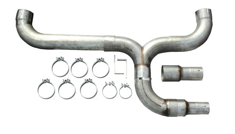 Diesel Dual Stack Kit 5 in Dual Exit Natural Finish Hardware Incl 409 Stainless Steel Pypes Exhaust product image