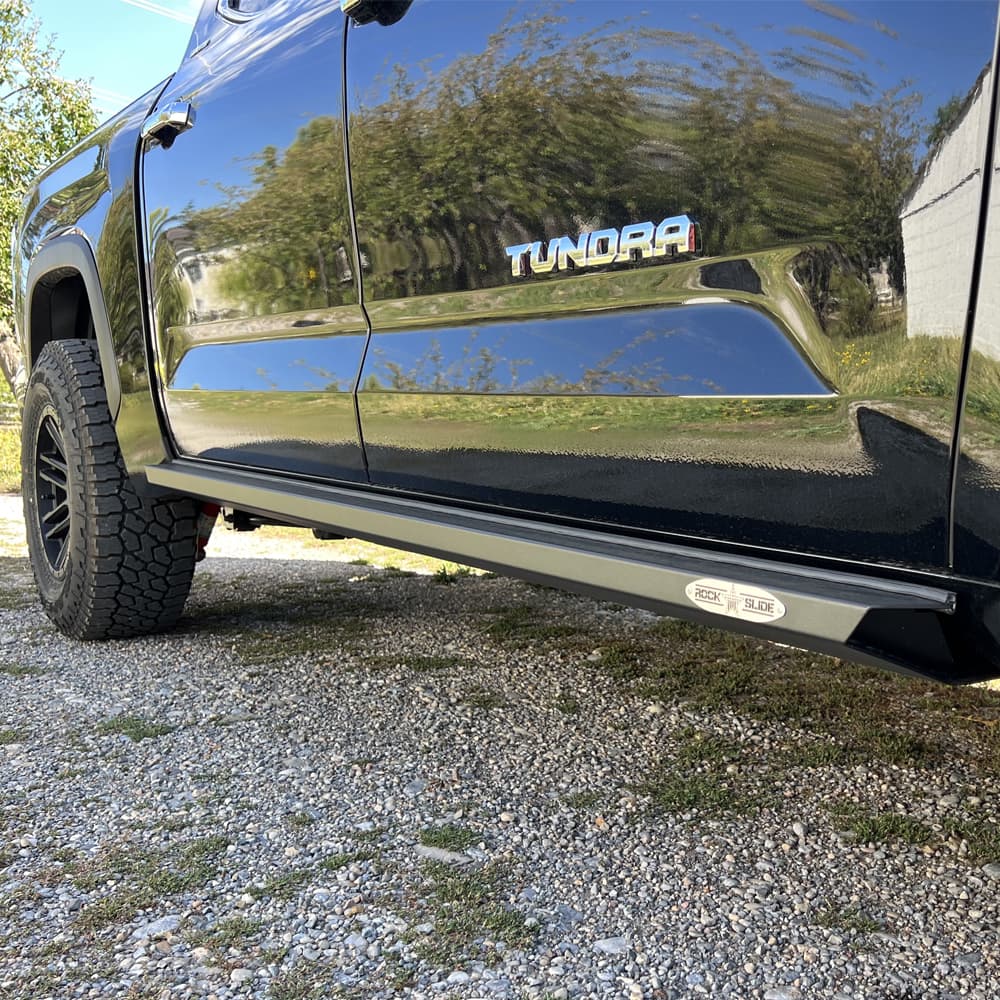 Tundra Rock Sliders Drivers Side Sub Part For 22-24 Toyota Tundra Black Powdercoat Steel Rock Slide Engineering product image