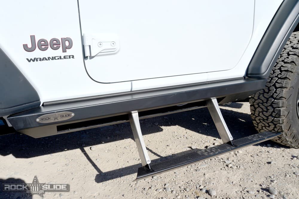 Jeep JL Side Step Sliders For 20-23 Wrangler JL 2 Door Models Set Rock Slide Engineering product image