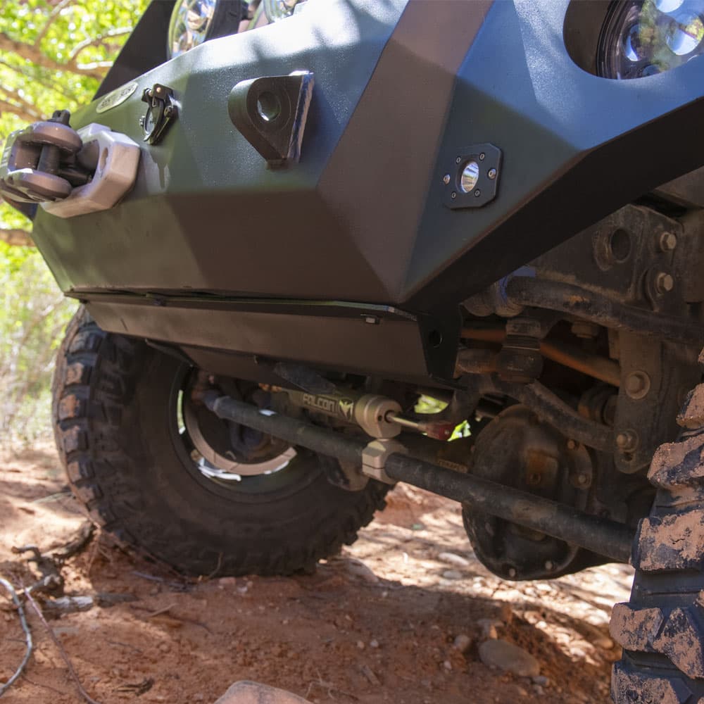 Jeep JK Front Bumper Skid Plate For 07-18 Wranger JK Rigid Series Steel Powdercoat Black Rock Slide Engineering product image