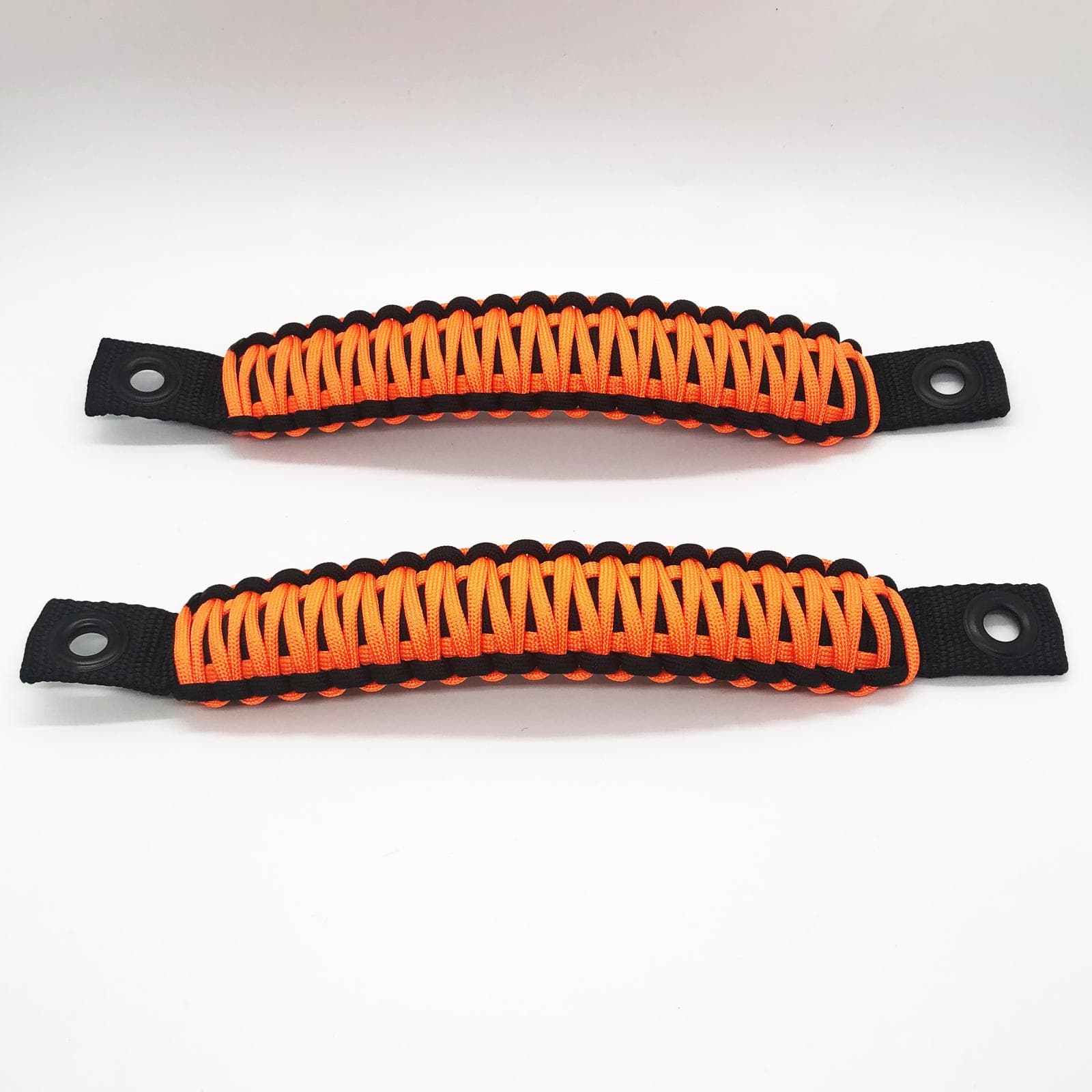 Bartact Jeep Wrangler Grab Handles Paracord JK Sound Bar Rear Side Pair Black/Bright Orange Bartact