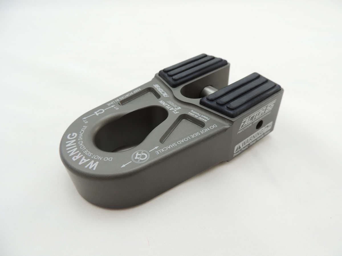 FlatLink E Expert Version Winch Shackle Mount Assembly Anodized Gray Factor 55 product image