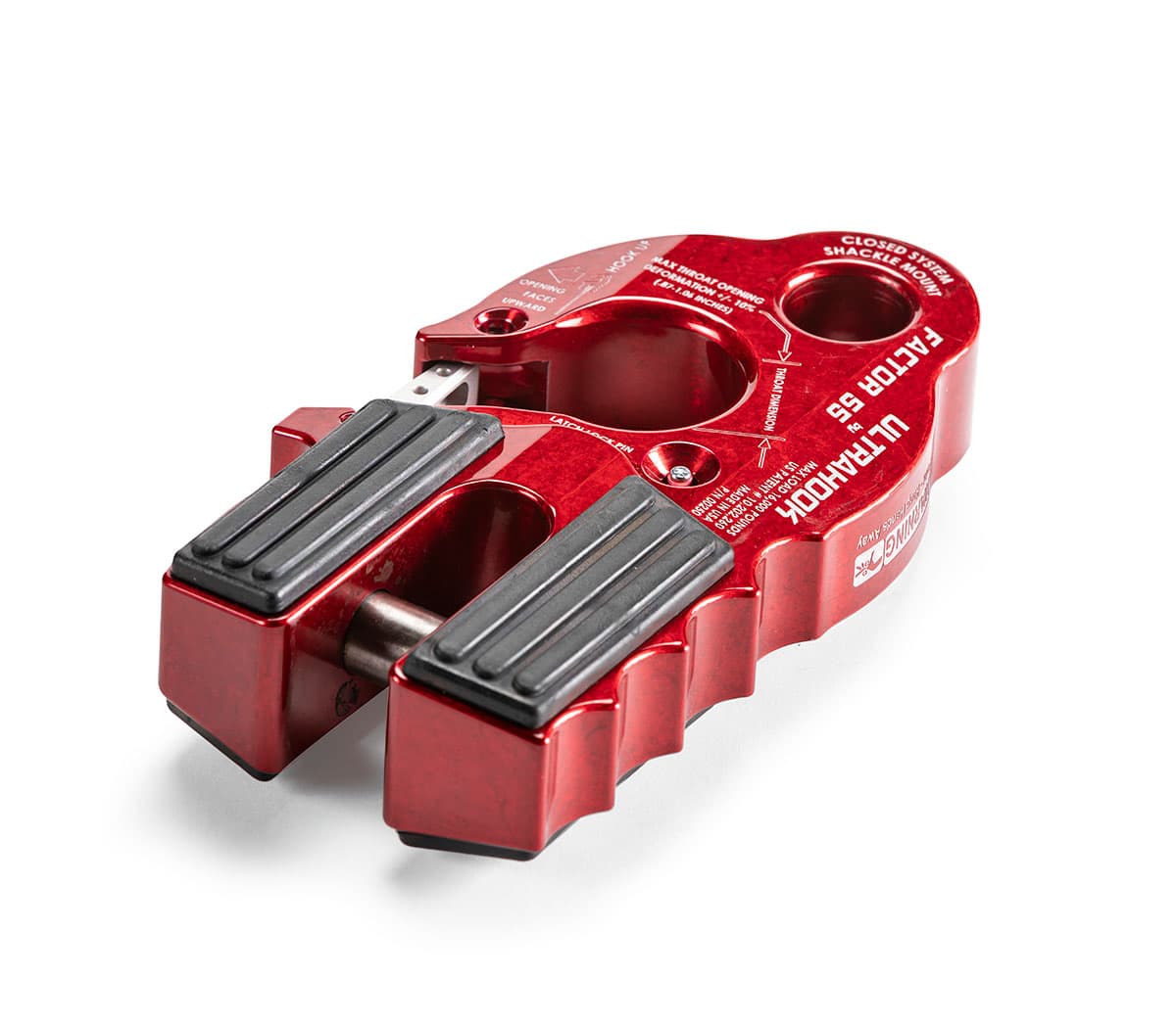 Factor 55 00250-04 ULTRAHOOK WINCH HOOK WITH SHACKLE MOUNT -- BLACK product image