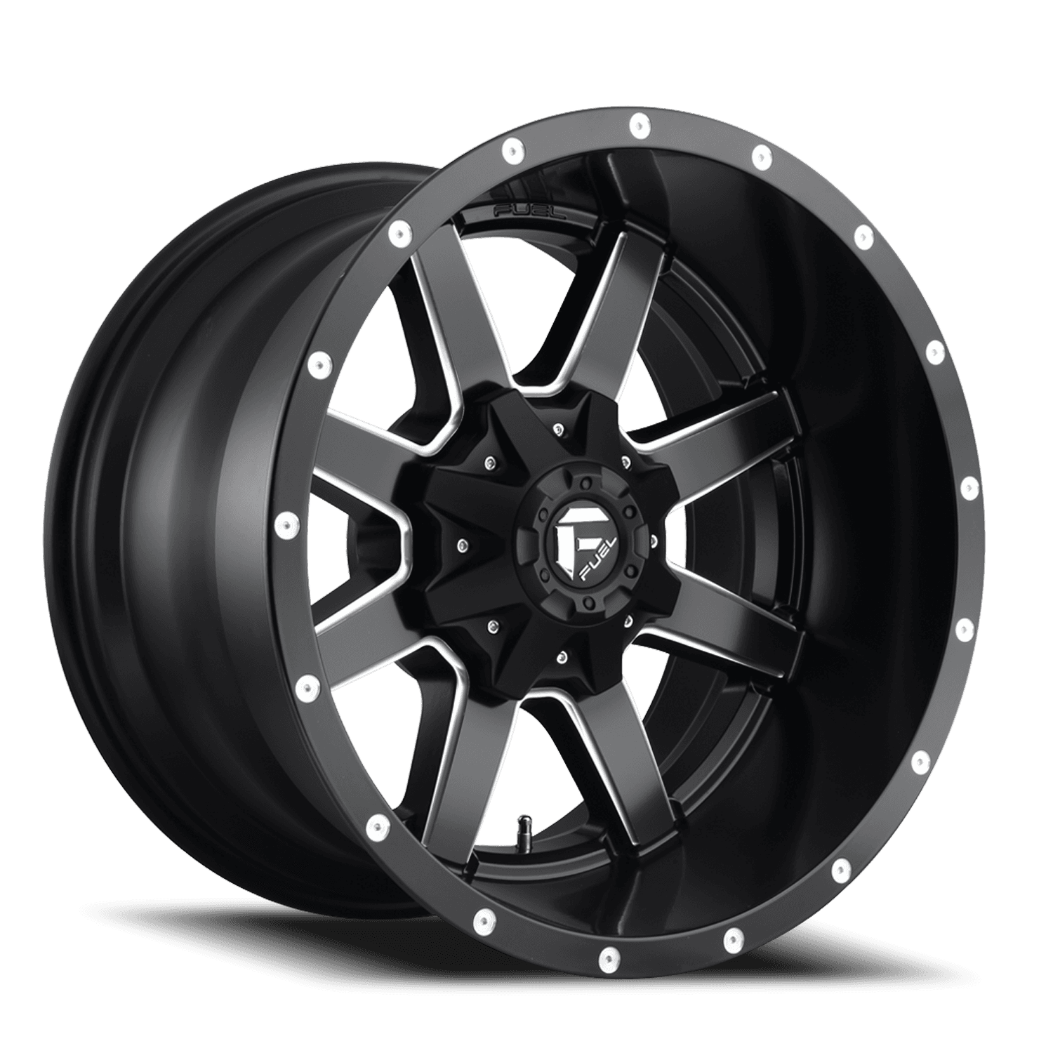 Aluminum Wheels 20X10 Maverick D538 5 On 114.3/5 On 127 Black/Milled 78.1 Bore -18 Offset Fuel Off Road Wheels product image