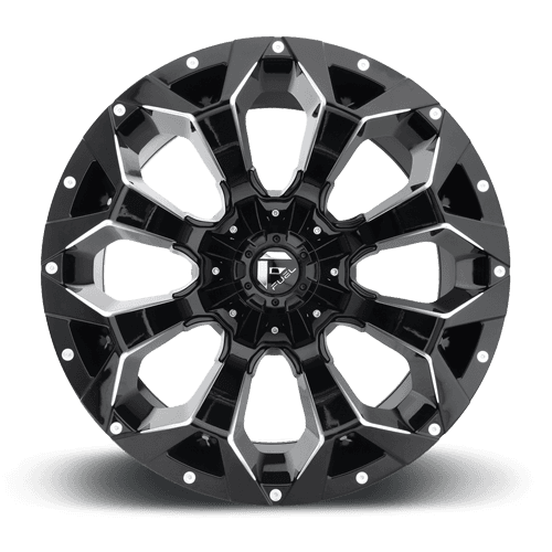 Aluminum Wheels 17X9 Assault D576 5 On 114.3/5 On 127 Gloss Black/Milled 78.1 Bore -12 Offset 8 Spoke Fuel Off Road Wheels product image