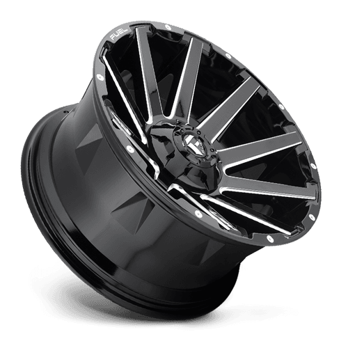 Fuel Off-Road Aluminum Wheels 18X9 Contra D615 5 On 114.3/5 On 127 Gloss Black/Milled 78.1 Bore 1 Offset Multi Spoke Fuel Off Road Wheels