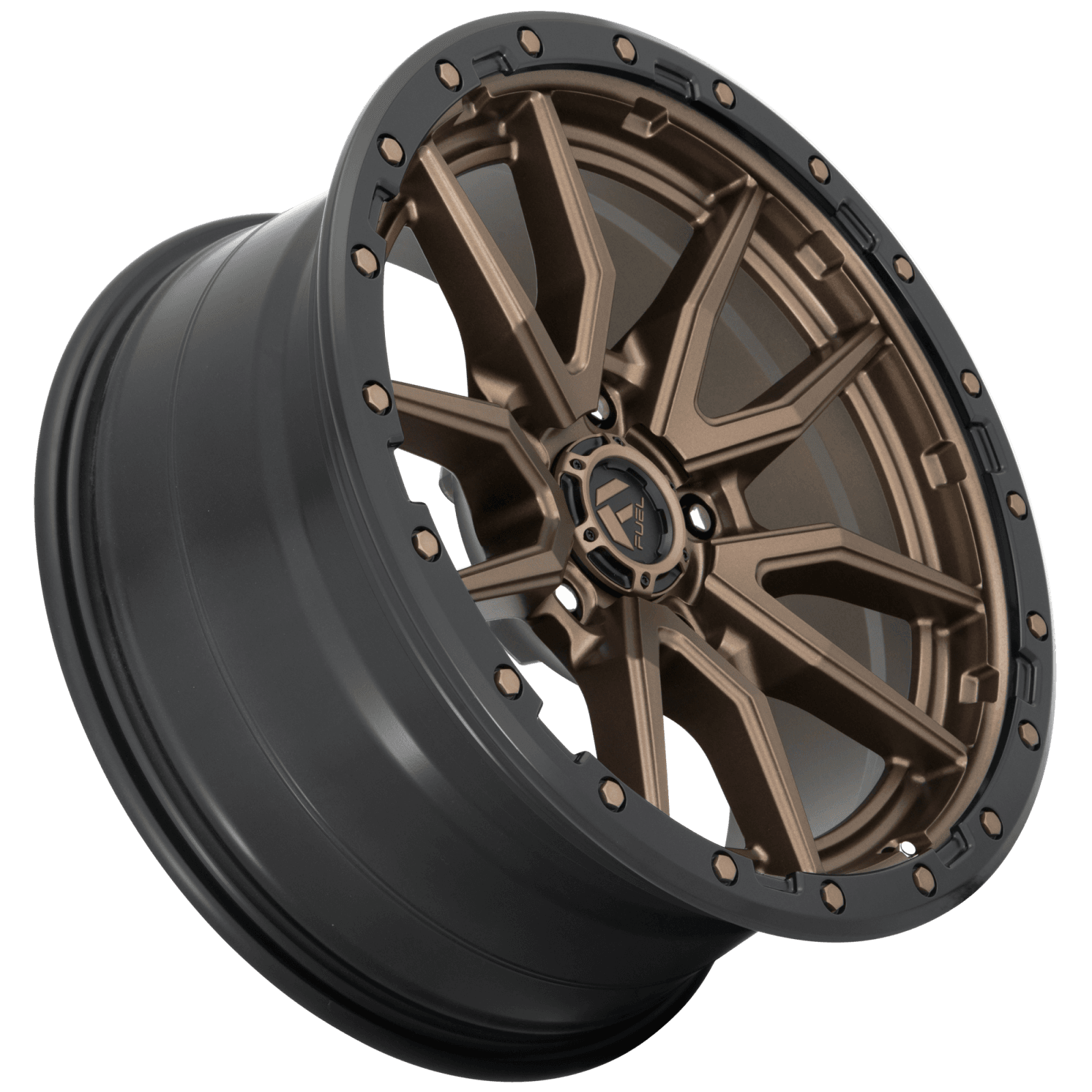 Fuel Off-Road Aluminum Wheels 17X9 Rebel D681 5 On 127 Matte Bronze Black Bead Ring 71.5 Bore 1 Offset Fuel Off Road Wheels