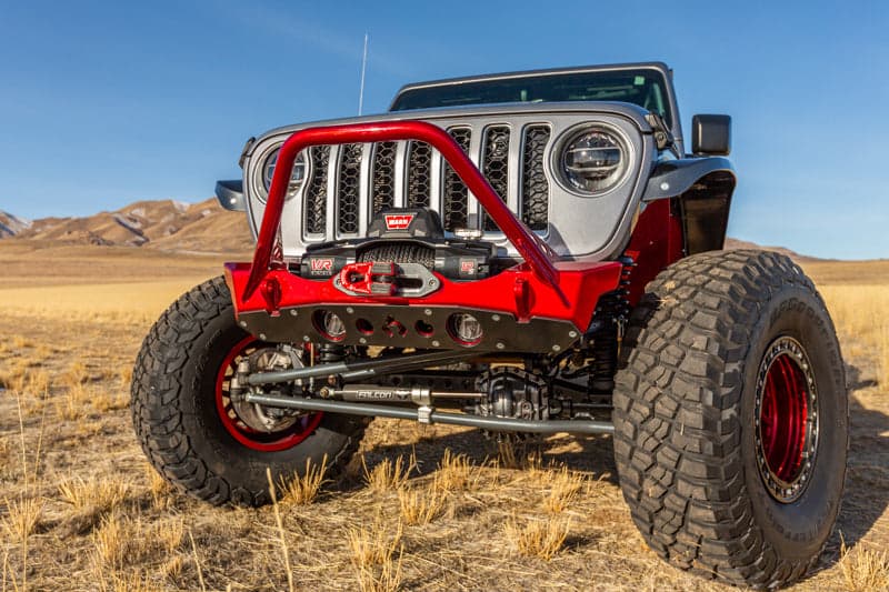 Powdercoat Nighthawk Mid-tube Stinger Front Bumper with Aluminum Skid for JK, JL, and JT - Black Powdercoat Artec Industries product image