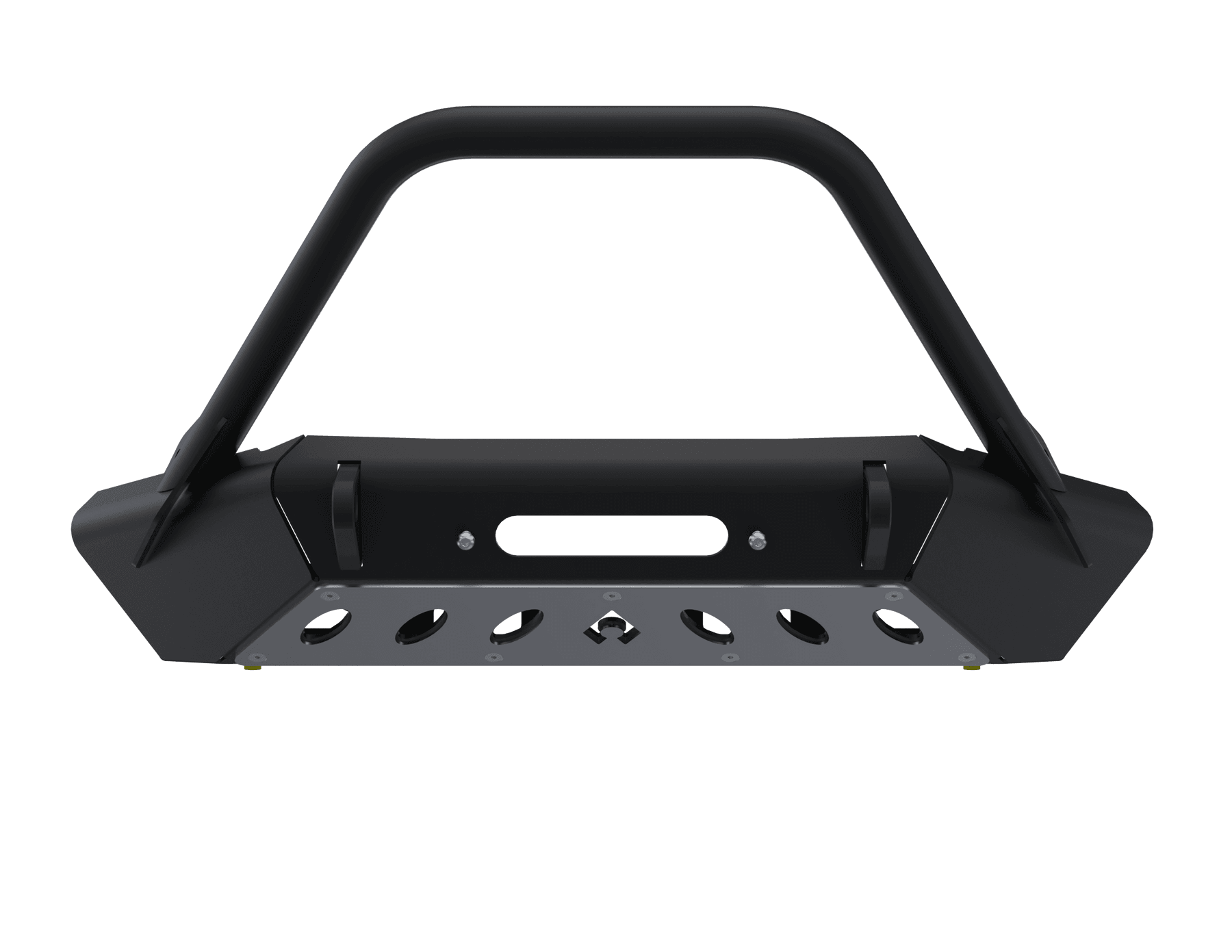 07-Up Jeep Wranger/Gladiator High Clearance Front Bumper With Hoop Powdercoat Black Steel product image