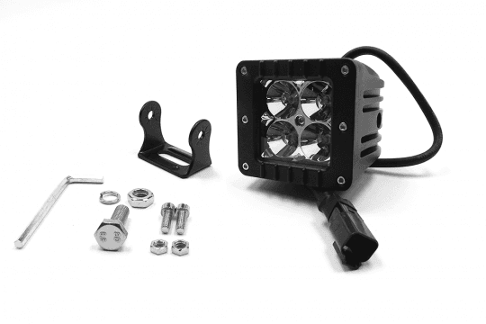3.0 X 3.0 Inch 16W Square LED Cube Light Flood Beam 1,440 Lumens Each Southern Truck Lifts product image