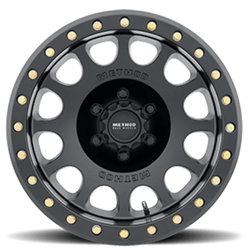 Method Race Wheels Aluminum Wheels 17x9 Beadlock MR105 Bolt Pattern 8 On 165.1 Offset -38 Lip Size 1.77 Matte Black MB Method