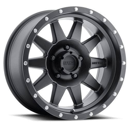 Aluminum Wheels 17x9 The Standard MR301 Bolt Pattern 5 On 139.7 Offset -12 Lip Size 3.46 Matte Black MB Method product image