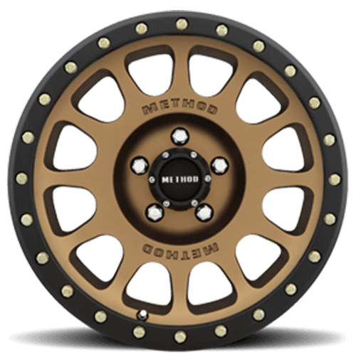 Method Race Wheels Aluminum Wheels 17x8.5 NV MR305 Bolt Pattern 5 On 139.7 Offset 0 Lip Size 1.3 Method Bronze BRZ Black Street Loc Method