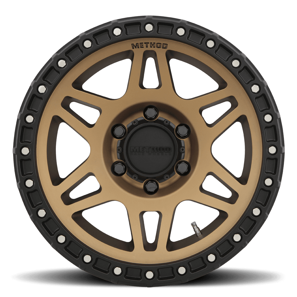 Method Race Wheels Aluminum Wheels 17x8.5 MR312 Bolt Pattern 5 On 127 Offset 0 Lip Size 0.98 Method Bronze BRZ Matte Black Lip Method