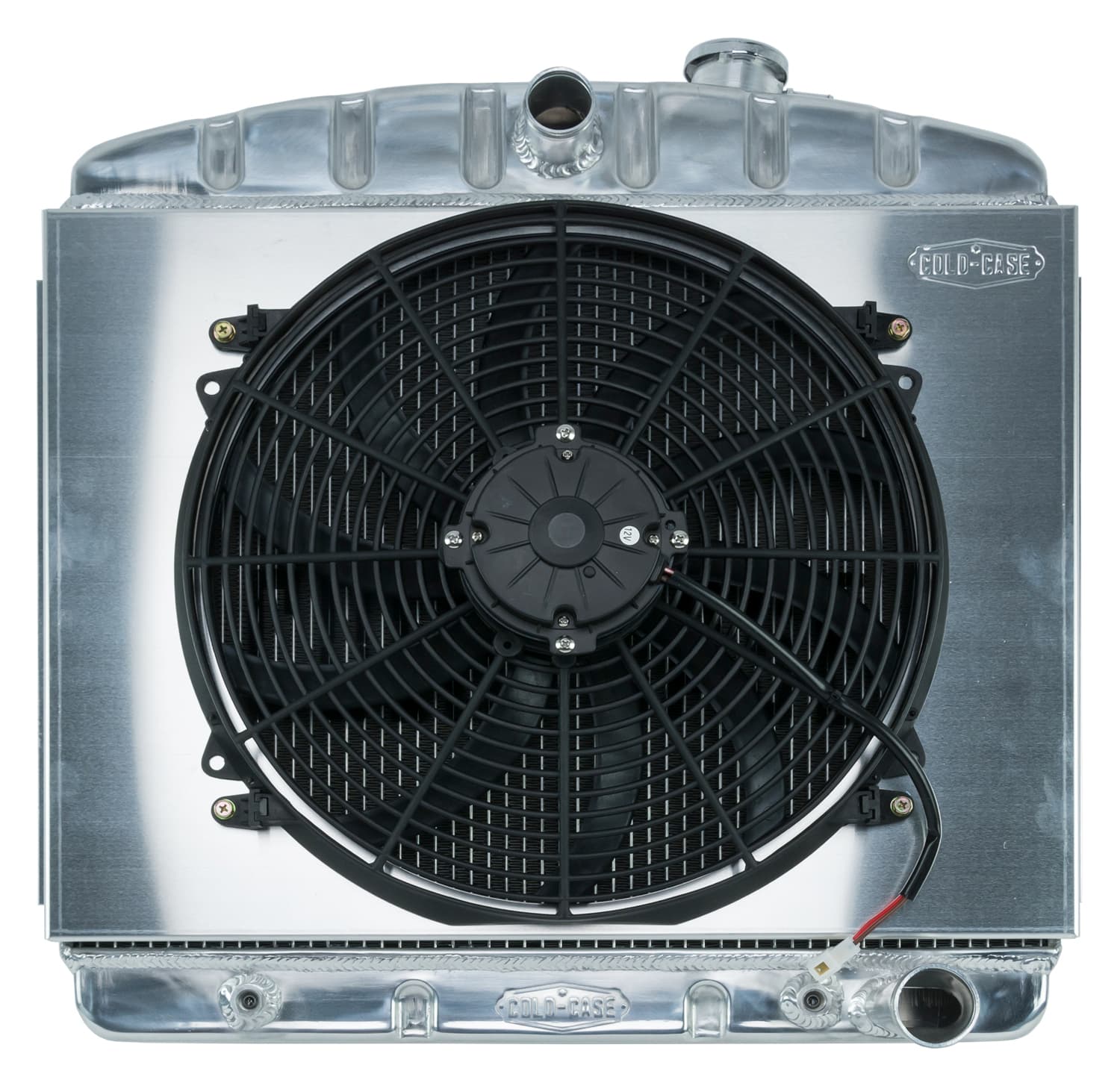 55-56 Tri-5 Chevy Aluminum Radiator And 16 Inch Fan Kit 6 Cyl (Front Mount) Cold Case Radiators product image